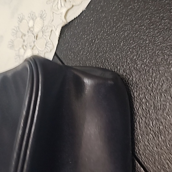 Longchamp Roseau. BLACK Leather Tote Bag - Picture 6 of 7